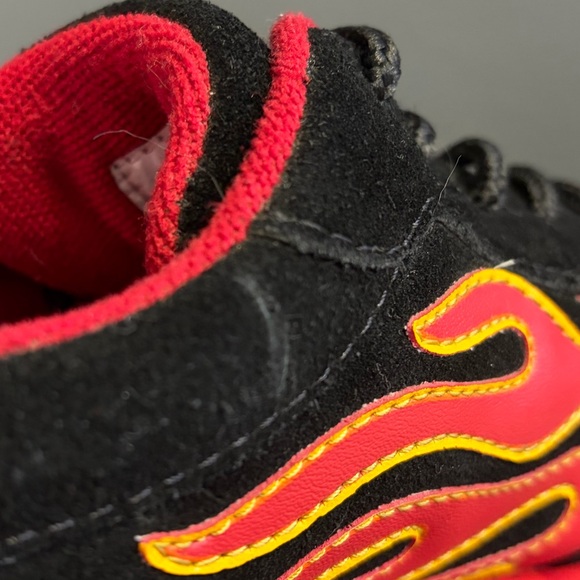 Rare Vintage 90’s Volatile Arson Black & Red Flame Platform Sneakers Women’s 8.5 - Picture 11 of 14